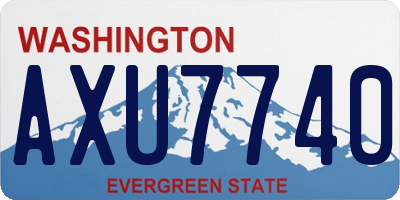 WA license plate AXU7740