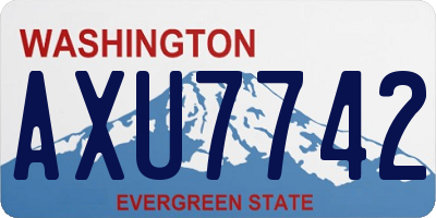 WA license plate AXU7742