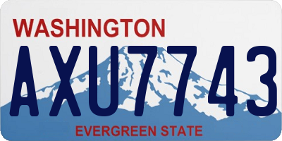 WA license plate AXU7743