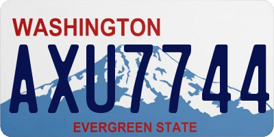 WA license plate AXU7744