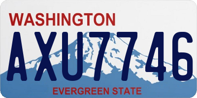 WA license plate AXU7746