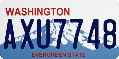 WA license plate AXU7748