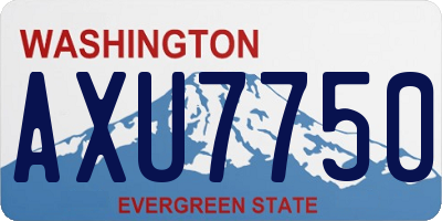 WA license plate AXU7750