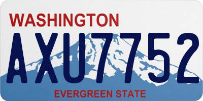 WA license plate AXU7752