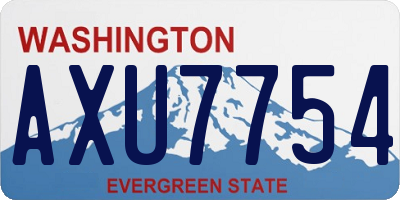 WA license plate AXU7754