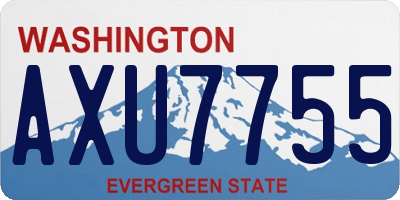 WA license plate AXU7755