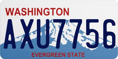 WA license plate AXU7756