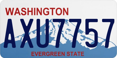 WA license plate AXU7757
