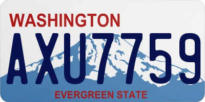 WA license plate AXU7759