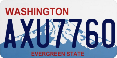 WA license plate AXU7760
