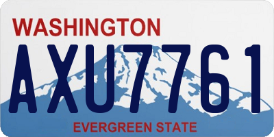 WA license plate AXU7761
