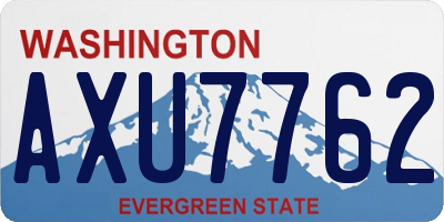 WA license plate AXU7762