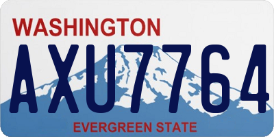 WA license plate AXU7764