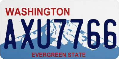 WA license plate AXU7766
