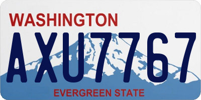WA license plate AXU7767