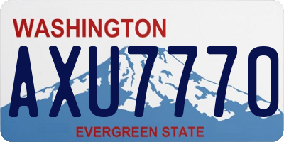 WA license plate AXU7770