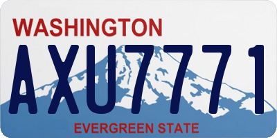 WA license plate AXU7771