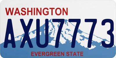 WA license plate AXU7773