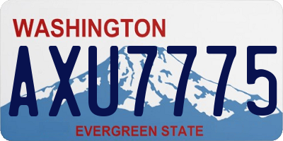 WA license plate AXU7775