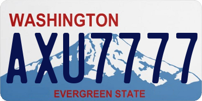 WA license plate AXU7777