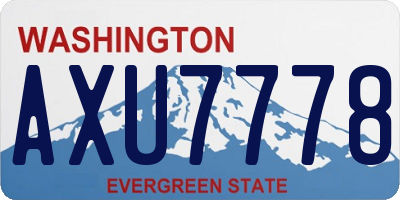 WA license plate AXU7778