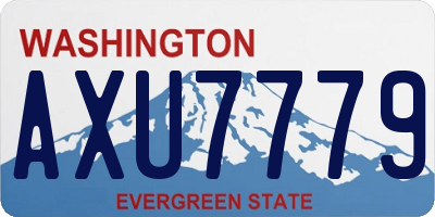 WA license plate AXU7779