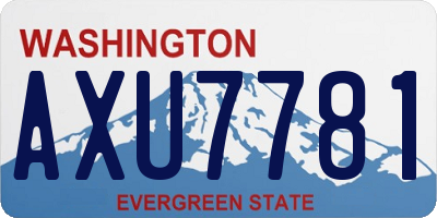 WA license plate AXU7781
