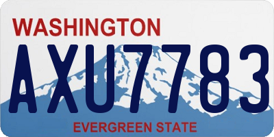 WA license plate AXU7783