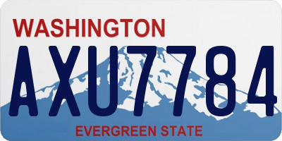 WA license plate AXU7784