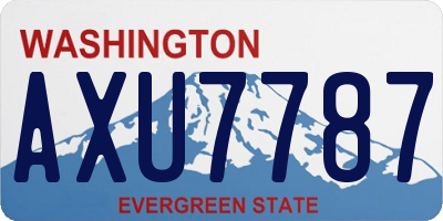 WA license plate AXU7787