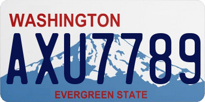 WA license plate AXU7789
