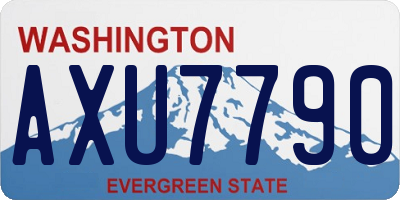 WA license plate AXU7790