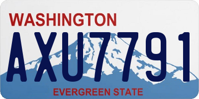 WA license plate AXU7791