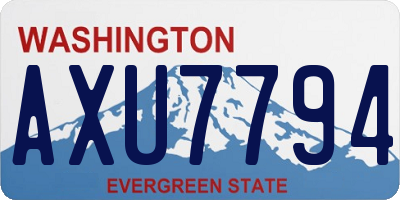 WA license plate AXU7794