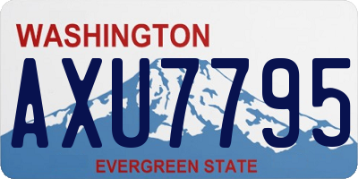 WA license plate AXU7795