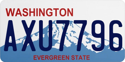 WA license plate AXU7796