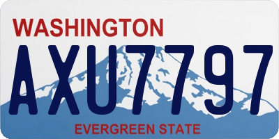 WA license plate AXU7797