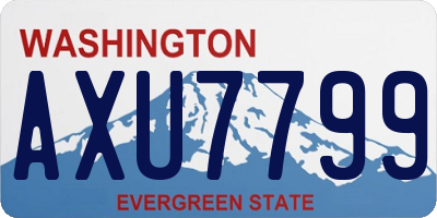 WA license plate AXU7799