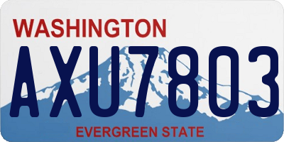 WA license plate AXU7803