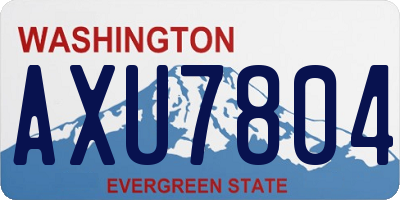 WA license plate AXU7804