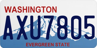WA license plate AXU7805