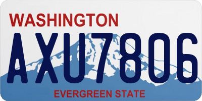 WA license plate AXU7806
