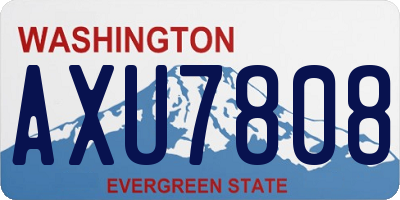 WA license plate AXU7808
