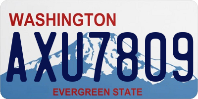 WA license plate AXU7809