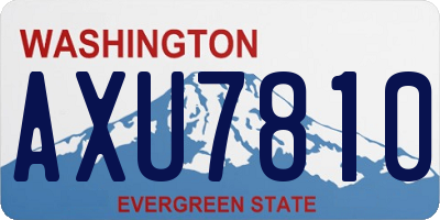 WA license plate AXU7810
