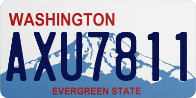 WA license plate AXU7811