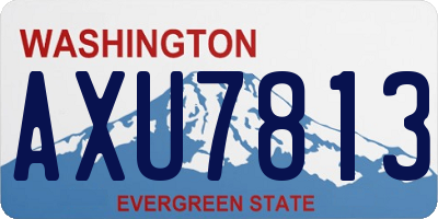 WA license plate AXU7813