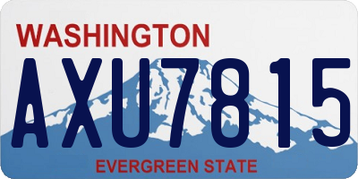 WA license plate AXU7815