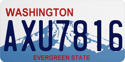 WA license plate AXU7816