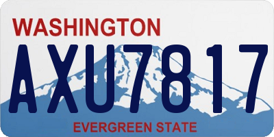 WA license plate AXU7817